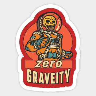 Fun Halloween Vintage Space Race Zero Graveity Sticker